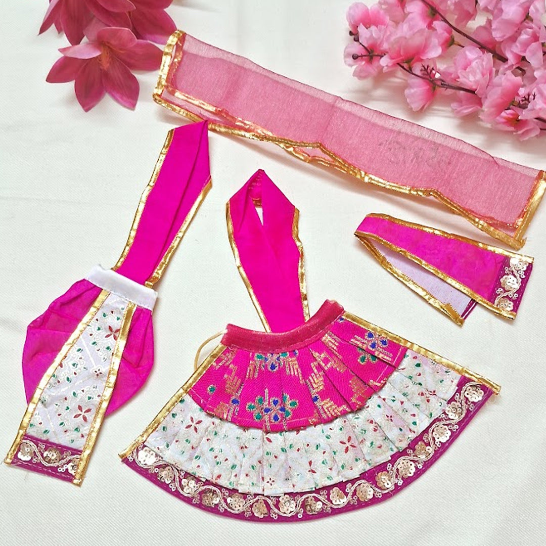 Pink & White Floral RK Poshak Set