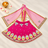 Rani Pink Mata Rani Designer Lehenga Patka Set