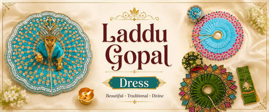 Daivik Vastram Laddu Gopal Ji Dress | Premium Silk Kanha Ji Poshak | Janmashtami Special Outfit | Size 1–5