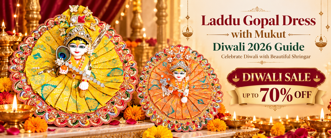 Laddu Gopal Dress with Mukut | Diwali Sale at Daivik Vastram