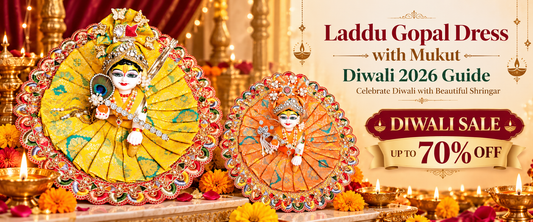 Laddu Gopal Dress with Mukut | Diwali Sale at Daivik Vastram