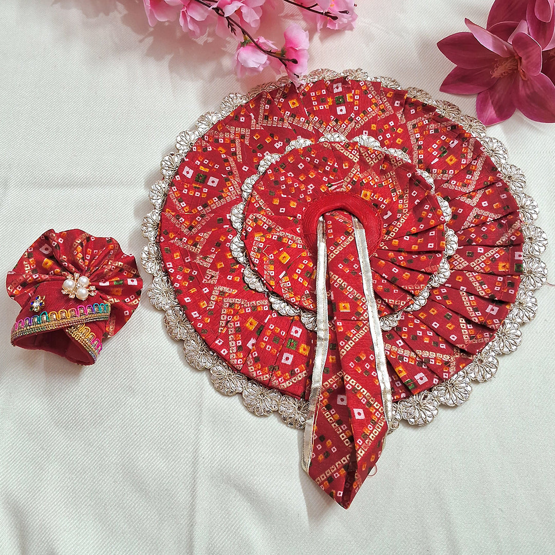 Kanhiya Red Bandhani Rajwadi Poshak
