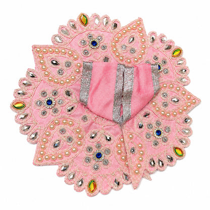 Pink Pearl & Mirror Work Laddu Gopal Dress for Kanha Ji