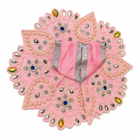 Pink Pearl & Mirror Work Laddu Gopal Dress for Kanha Ji
