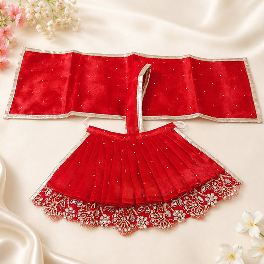 Red Mata Rani Dress with Chunni