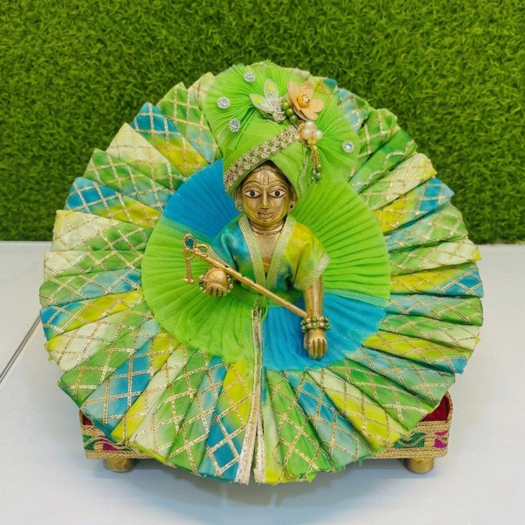 Vrindavan Harmony Laddu Gopal Poshak with Designer Mukut
