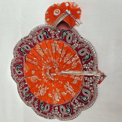 Orange & Maroon Laddu Gopal Poshak