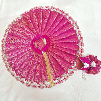 Pink Banarasi Laddu Gopal Poshak