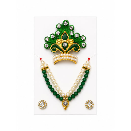 Laddu Gopal Designer Mala Set - Green