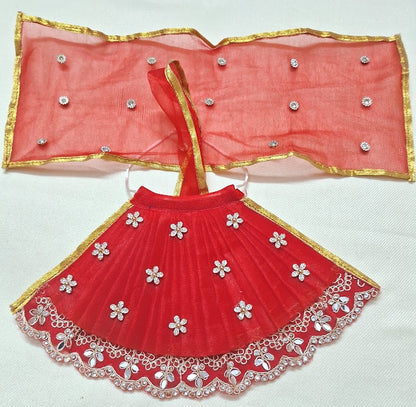 Mata Rani Red Lehenga Choli – Designer Festive Poshak