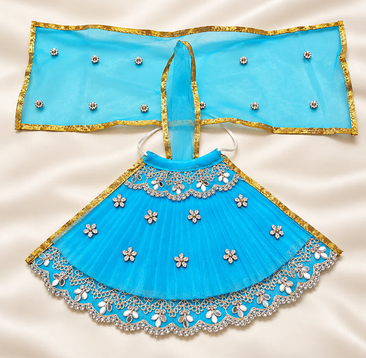 Mata Rani Sky Blue Lehenga Choli – Designer Festive Poshak