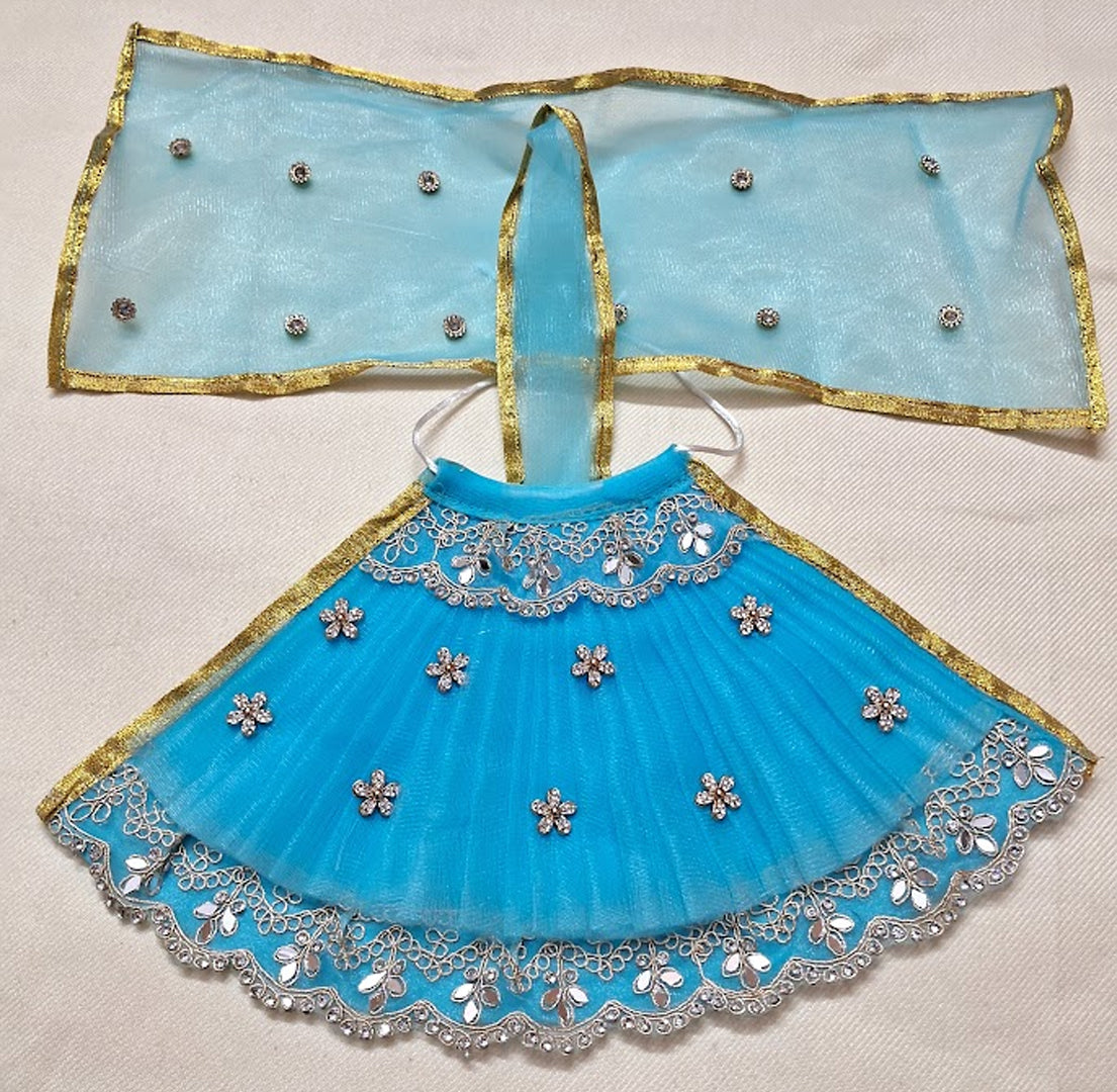Mata Rani Sky Blue Lehenga Choli – Designer Festive Poshak