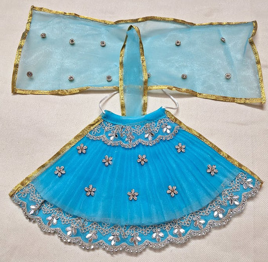 Mata Rani Sky Blue Lehenga Choli – Designer Festive Poshak