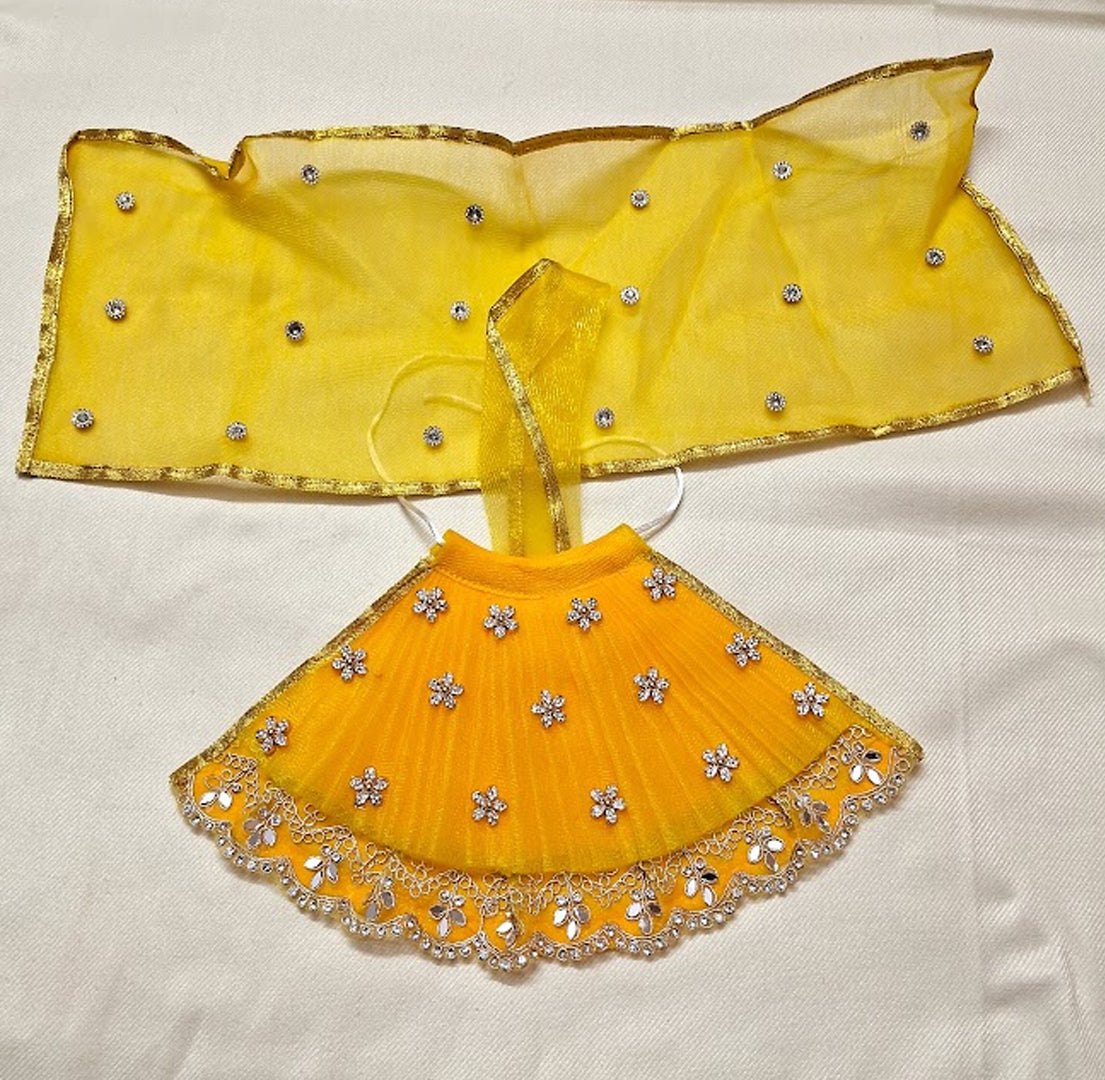 Mata Rani Yellow Lehenga Choli – Designer Festive Poshak
