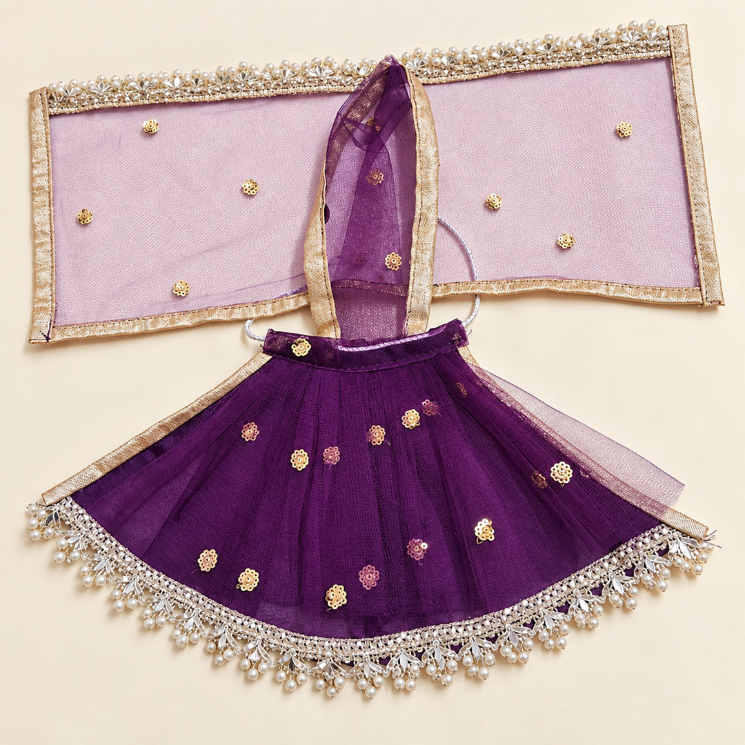 Mata Rani Purple Designer Lehenga Dress
