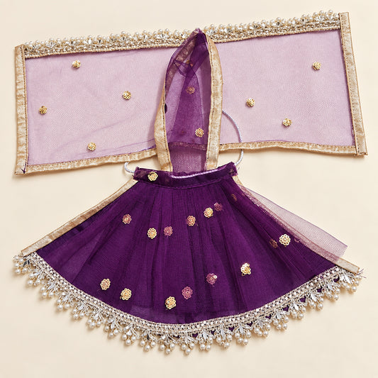 Mata Rani Purple Designer Lehenga Dress