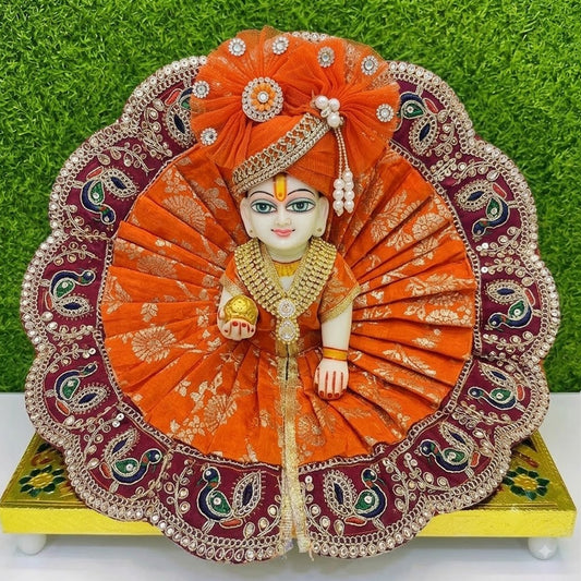 Orange & Maroon Laddu Gopal Poshak