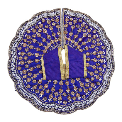 Premium Royal Blue Laddu Gopal Dress (Size 5 to 8) - Heavy Handwork Poshak for Kanha Ji with Matching Mukut