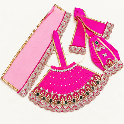 Radha Krishna Pink Designer Lehenga Shringar Set