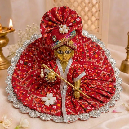 Kanhiya Red Bandhani Rajwadi Poshak