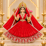 Red Mata Rani Dress with Chunni