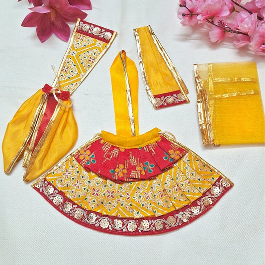 Yellow & Red Floral RK Poshak Set