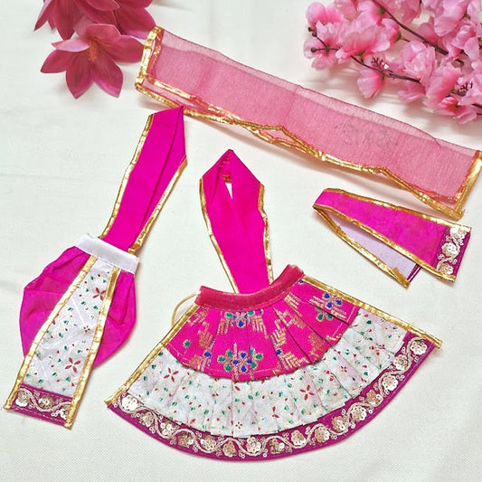 Pink & White Floral RK Poshak Set